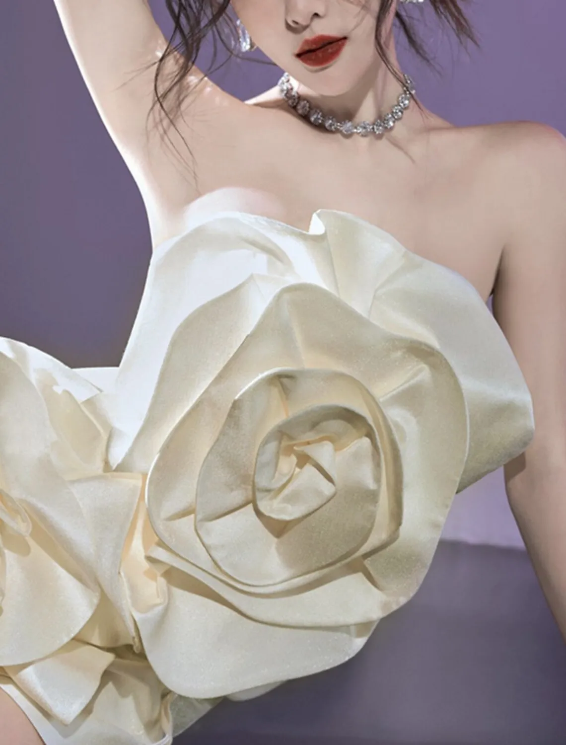 Luolandi Sheath / Column Homecoming Dresses Floral Dress Party Wear Short / Mini Sleeveless Strapless Satin