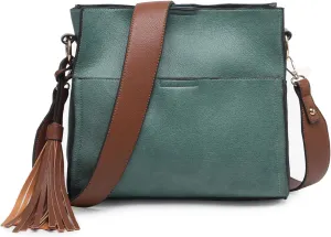 Lyla Bucket Bags 2-in-1 Trendy Vegan Leather Hobo Crossbody Handbags Shoulder Purses for Women