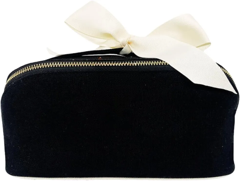 Makeup Bag for Women | Cosmetic Bag Organizer for Girls | Makeup Pouch for Traveling | Toiletry Bags for Women | Make Up Travel Pouches | Black