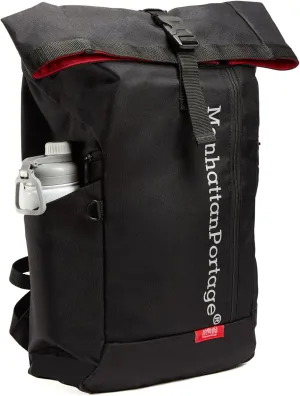 Manhattan Portage Reflective Pace Backpack Ver 2 With Laptop Sleeve And Roll-Top Design And Spacious Compartment Water-Resistant Heavy Duty 1000D Cordura
