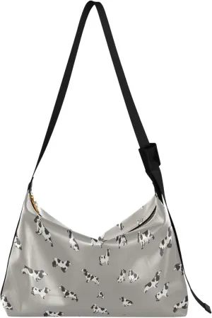Milk Dogs Women Leather Handbags Hobo Large Men Leather Purse Aesthetic Animal Print Womens Fall Purses