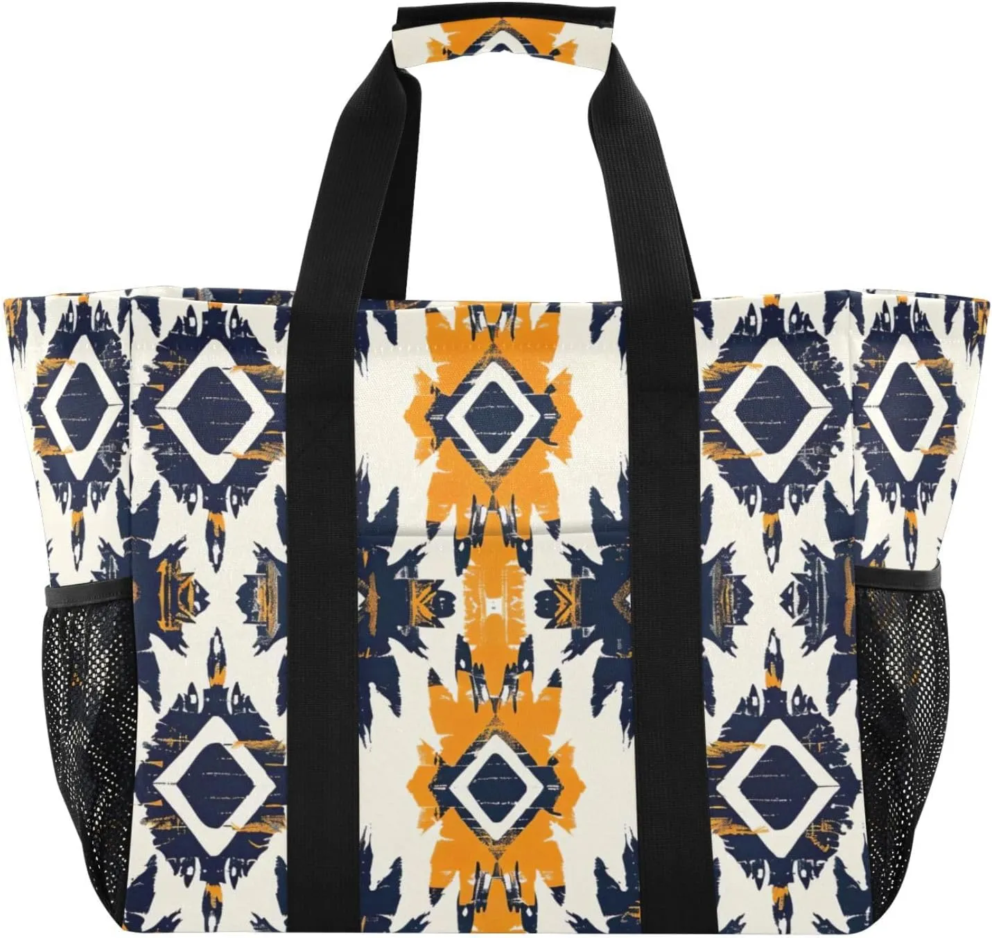 Nander Tribal Aztec Print Foldable Tote Bag Waterproof Sandproof Women Beach Bag Handbag Gym Bag Travel Shopping Bag
