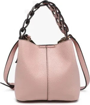 Nora Bucket Bags for Women Trendy Vegan Leather Top Handle Satchel Handbags Hobo Crossbody Purses