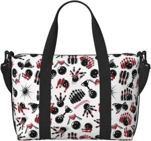 Novastar Laptop Tote Bag for Women Work - bowling Overnight Weekender Bags for Women Travel, Gym Bag for Women Men, Personal Item Crossbody Travel Bags for Women Men Carry On