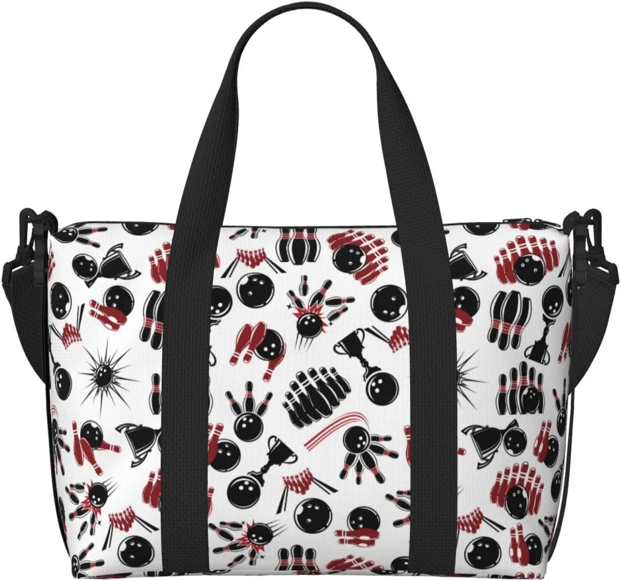 Novastar Laptop Tote Bag for Women Work - bowling Overnight Weekender Bags for Women Travel, Gym Bag for Women Men, Personal Item Crossbody Travel Bags for Women Men Carry On