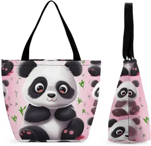 Panda Star Shopping Bag for Ladies Reusable Shopping Bagstote Bag Stylish Waterproof Oxford Cloth Ladies Shoulder Bag for Work Shopping