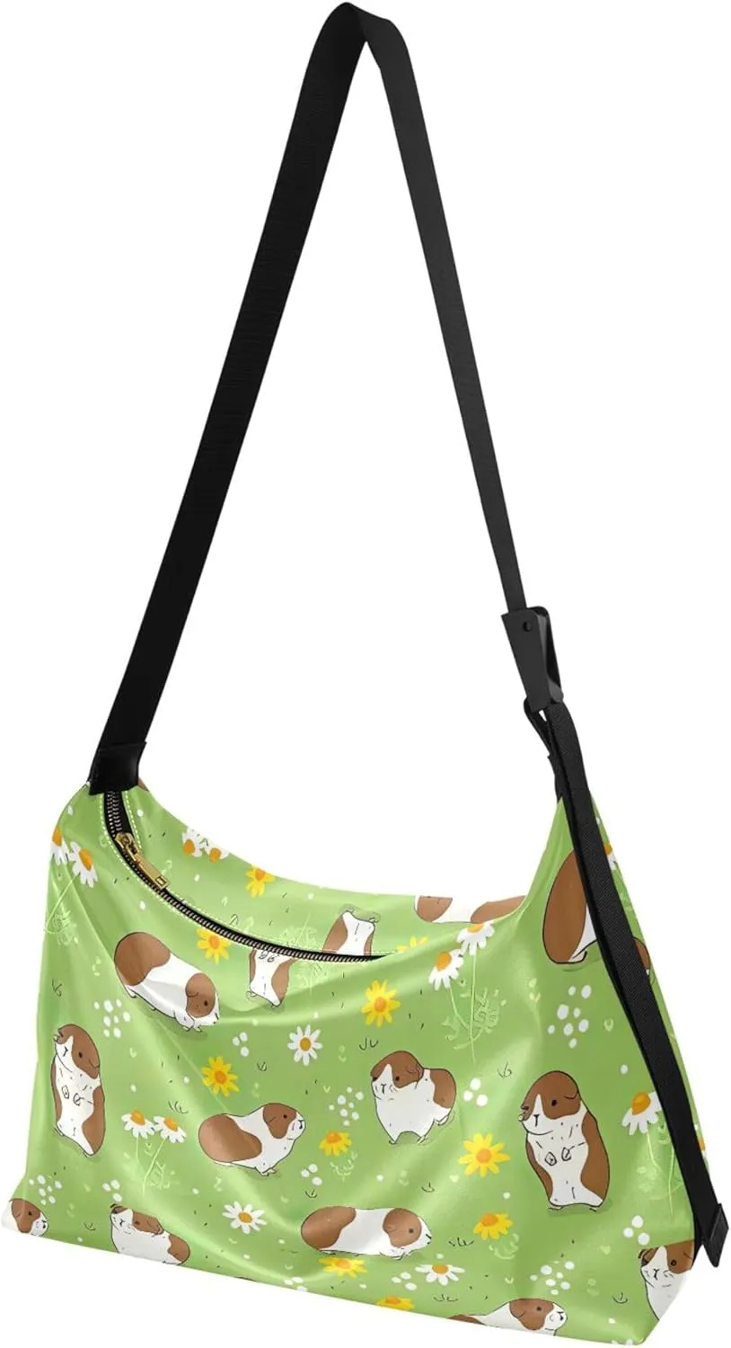 Pink Grey Tropical Flamingo Hobo Leather Bags for Women Leather Purse Men Luxury Animal Print Crossbody Hobo Bags