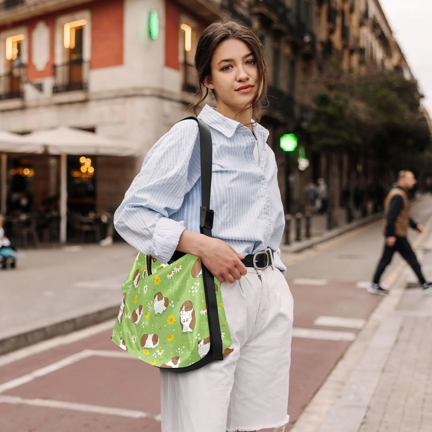 Pink Grey Tropical Flamingo Hobo Leather Bags for Women Leather Purse Men Luxury Animal Print Crossbody Hobo Bags