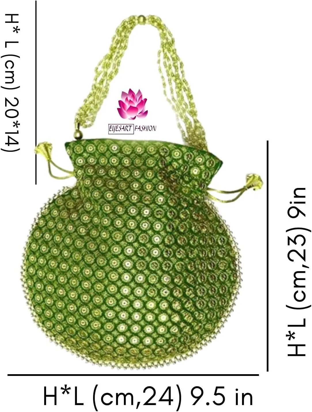 Potli Bag For Women Ethnic Designer Embroidery Work Batwa Pearls Handle With Intricate Bridal Drawstring Stylish Bridal Women