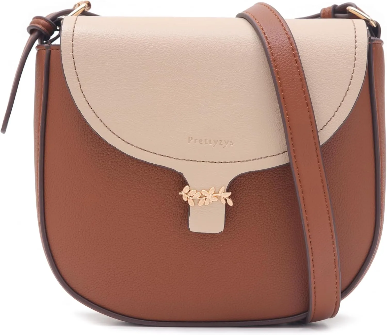 Prettyzys Crossbody Bags for Women- Saddle-Shaped Vegan Leather Purse, Waterproof & Stain-Resistant Small Crossbody Bag