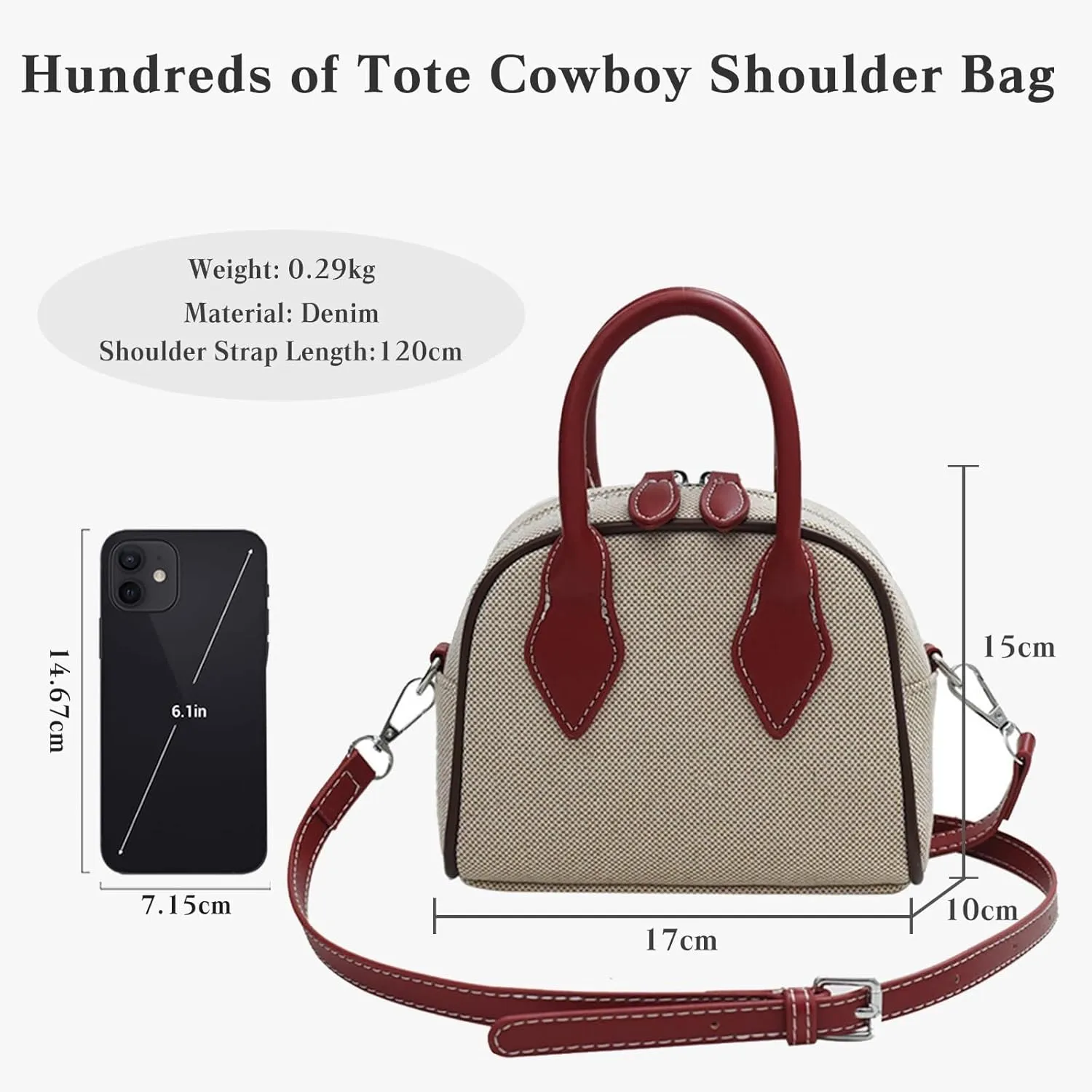 PU Leather Shoulder Crossbody Messenger Retro Satchel Top Handle Jean Purse Lightweight Tote Hobo Women Handbag