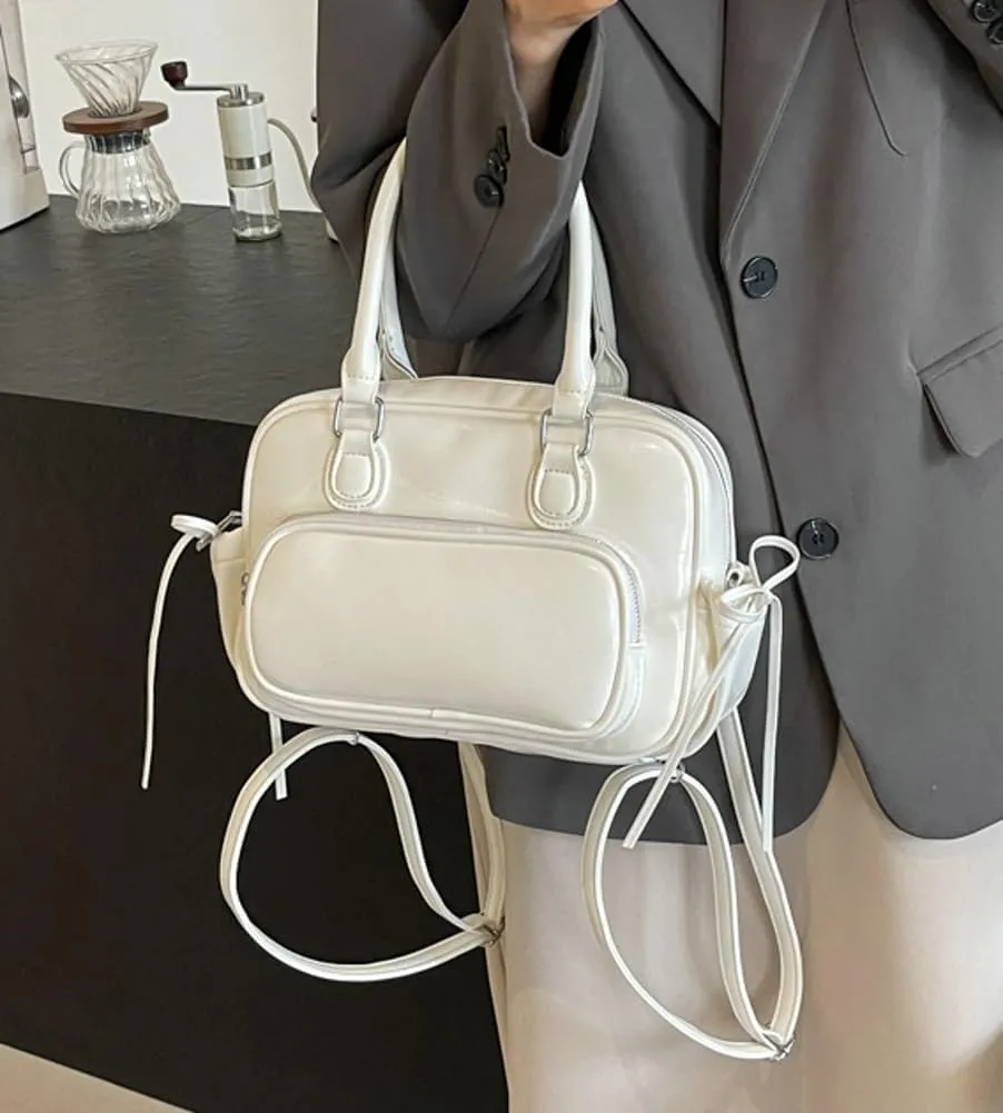 PU Leather Tote Bag Purse for Women Trendy Hobo Bags Shoulder Crossbody Bag Multi-pocket Handbag