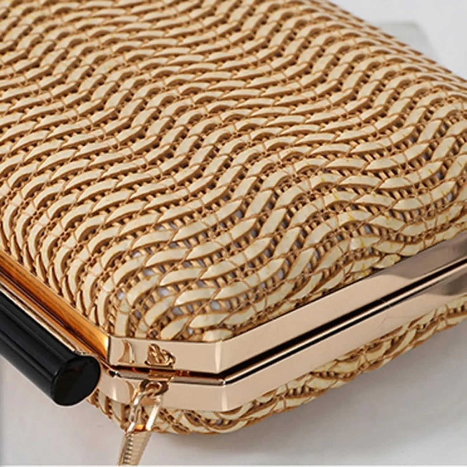 Rattan Handbag Shoulder Bags for Women Woven Clutch 2025 Straw Purses Crossbody Shoulder Phone Wallet Vintage