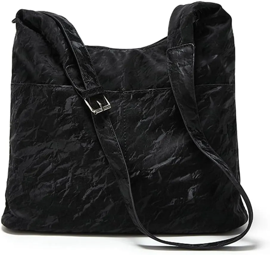 Retro Women Suede Shoulder Bag Vegan Leather Hobo Handbags Purse Tote Bag Y2K