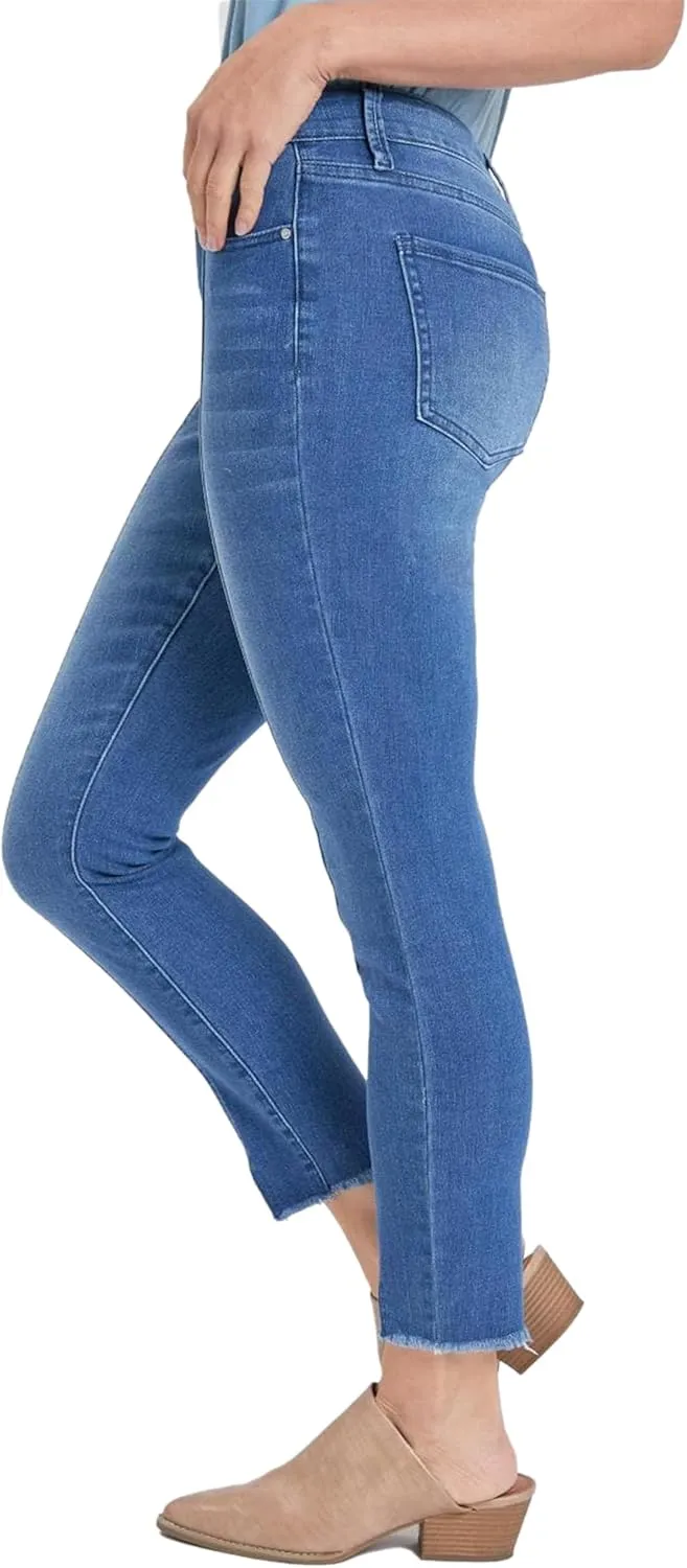 Royalty For Me Womens Women's High Rise Skinny Jean with Front Seam and Slit Detail Lifestyle Collection