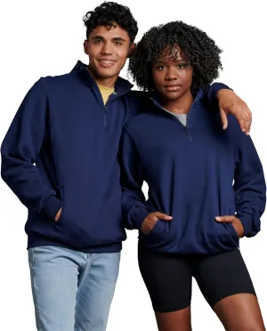 Russell Athletic Men's Dri Power Fleece Quarter Zip, Moisture Wicking, Cotton Blend, Relaxed Fit, Sizes S-4x