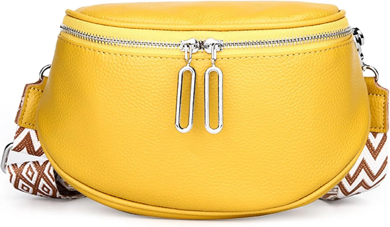 Saddle Shoulder Bag for Women Genuine Leather Fashion Crossbody Small Handbag Purse Clutch with Wide Strapbag2277OWOISS