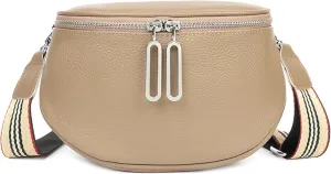 Saddle Shoulder Bag for Women Genuine Leather Fashion Crossbody Small Handbag Purse Clutch with Wide Strapbag691OWOISS
