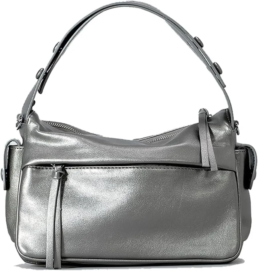 Satchel Handbag, Crossbody Shoulder Top Handle bags for Women, Zipper Closure, 2 Adjustable Straps, 4 Colors