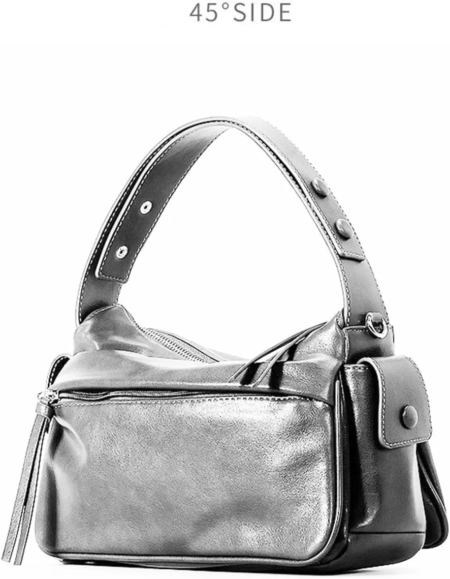 Satchel Handbag, Crossbody Shoulder Top Handle bags for Women, Zipper Closure, 2 Adjustable Straps, 4 Colors