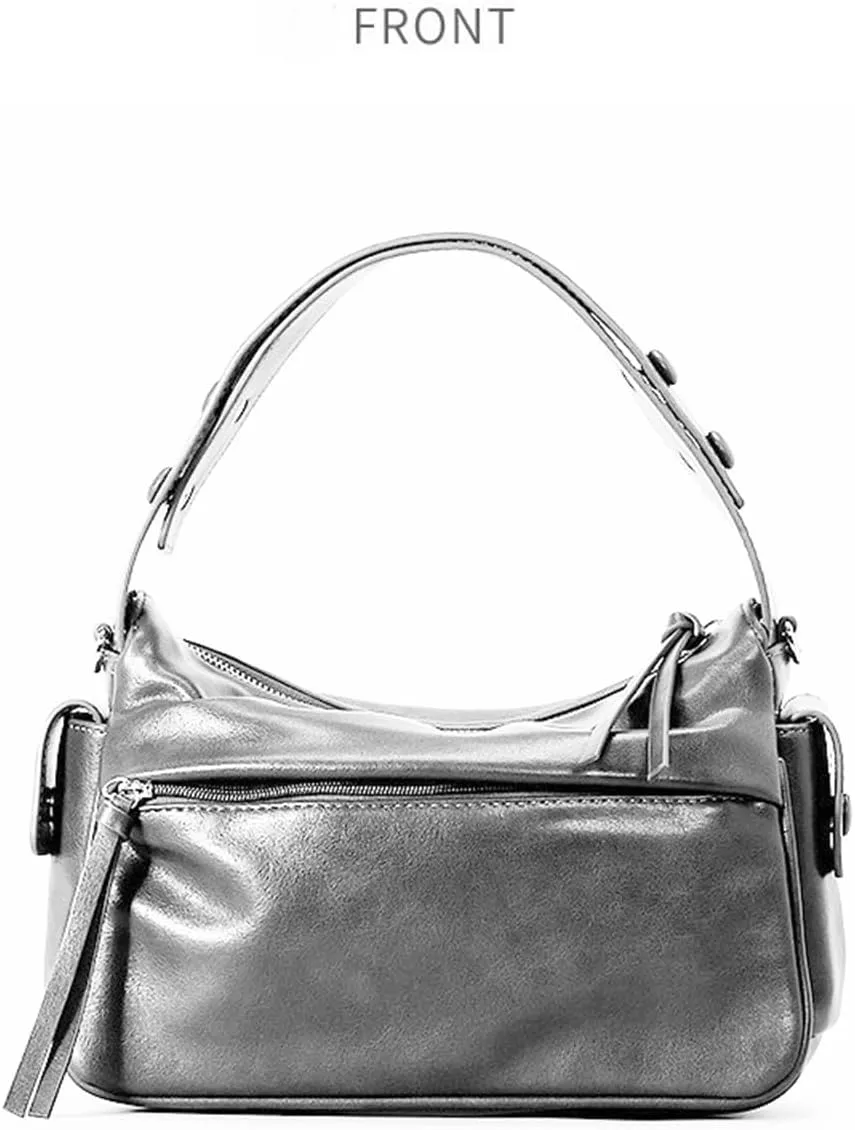 Satchel Handbag, Crossbody Shoulder Top Handle bags for Women, Zipper Closure, 2 Adjustable Straps, 4 Colors