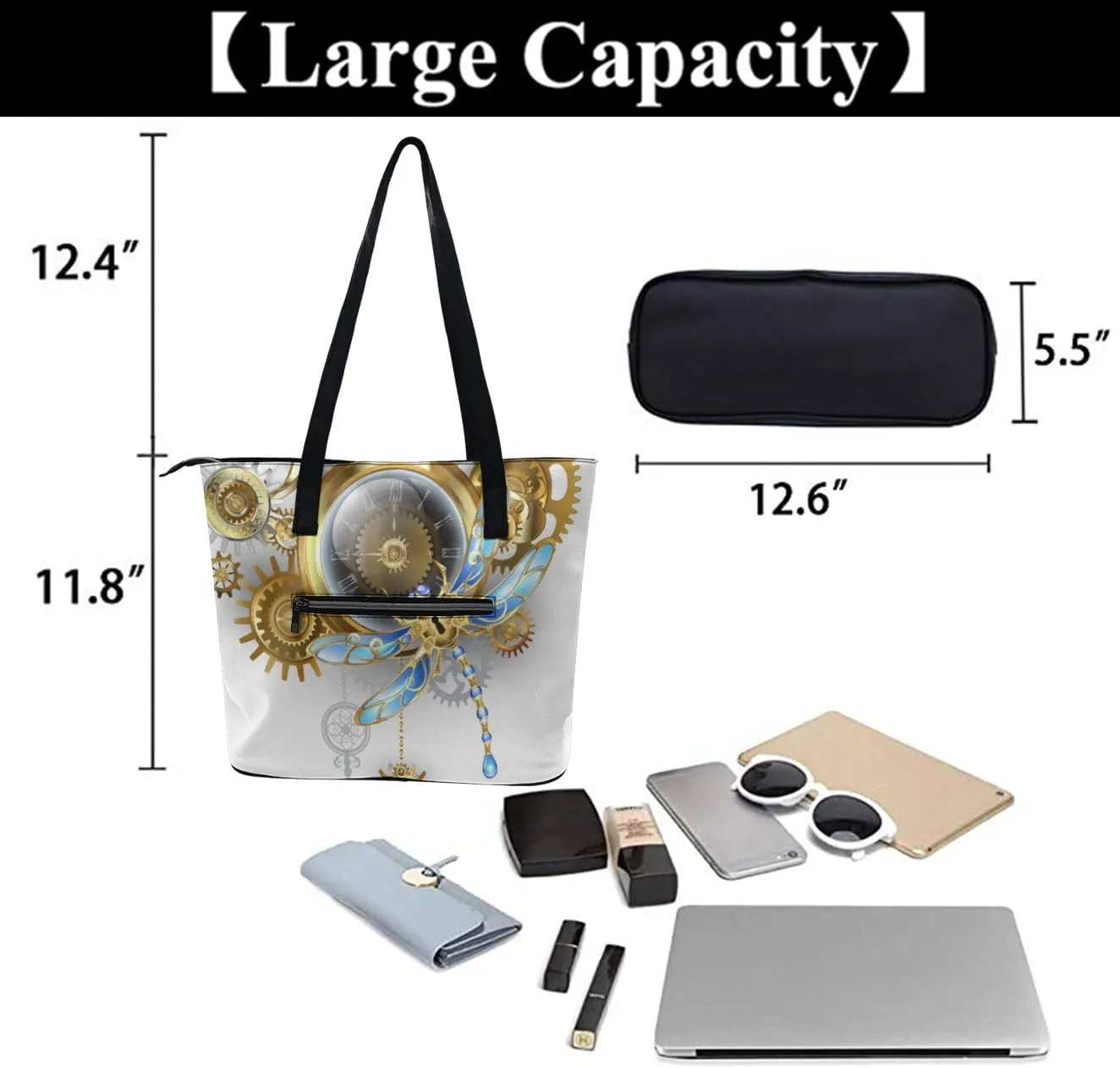 Shoulder Bag Handbags for Women Fashion Tote Bags PU Leather Shoulder Bag Top Handle Satchel Bags Purse