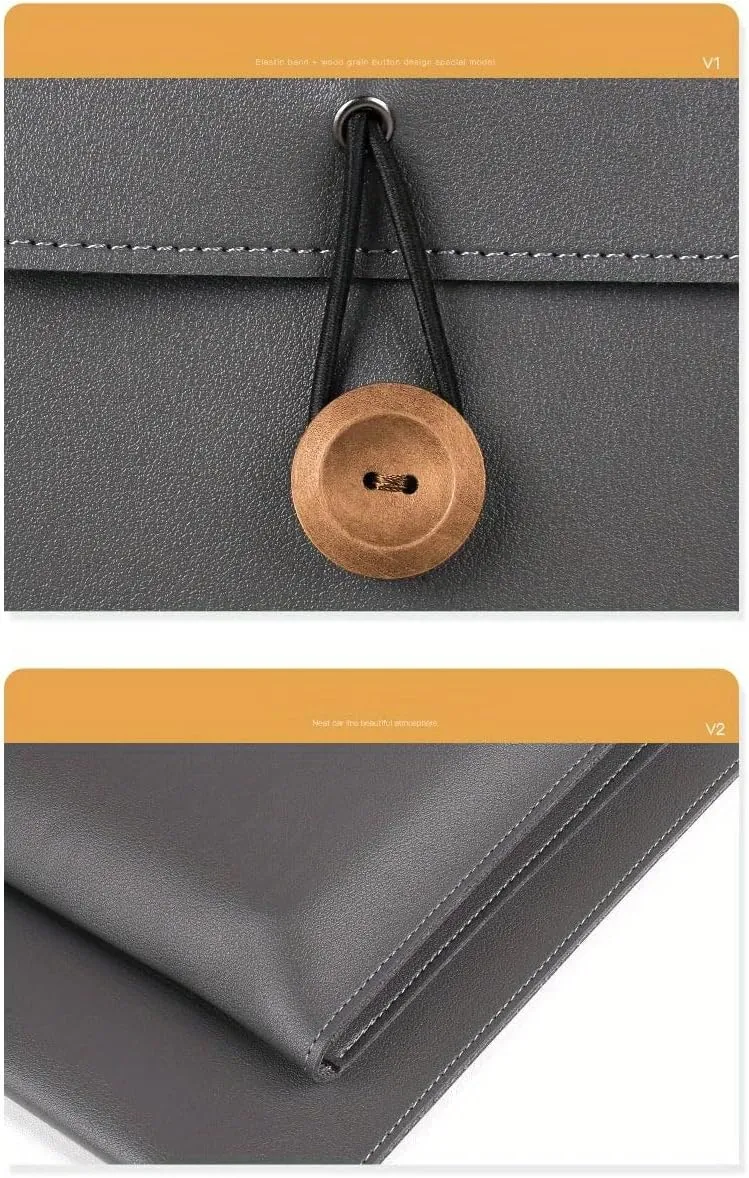 Slimshield Bag, Slim Portable Laptop Bag, Stylish Waterproof Leather Tote Bag for 16" Notebooks Unisex Business Office Bag
