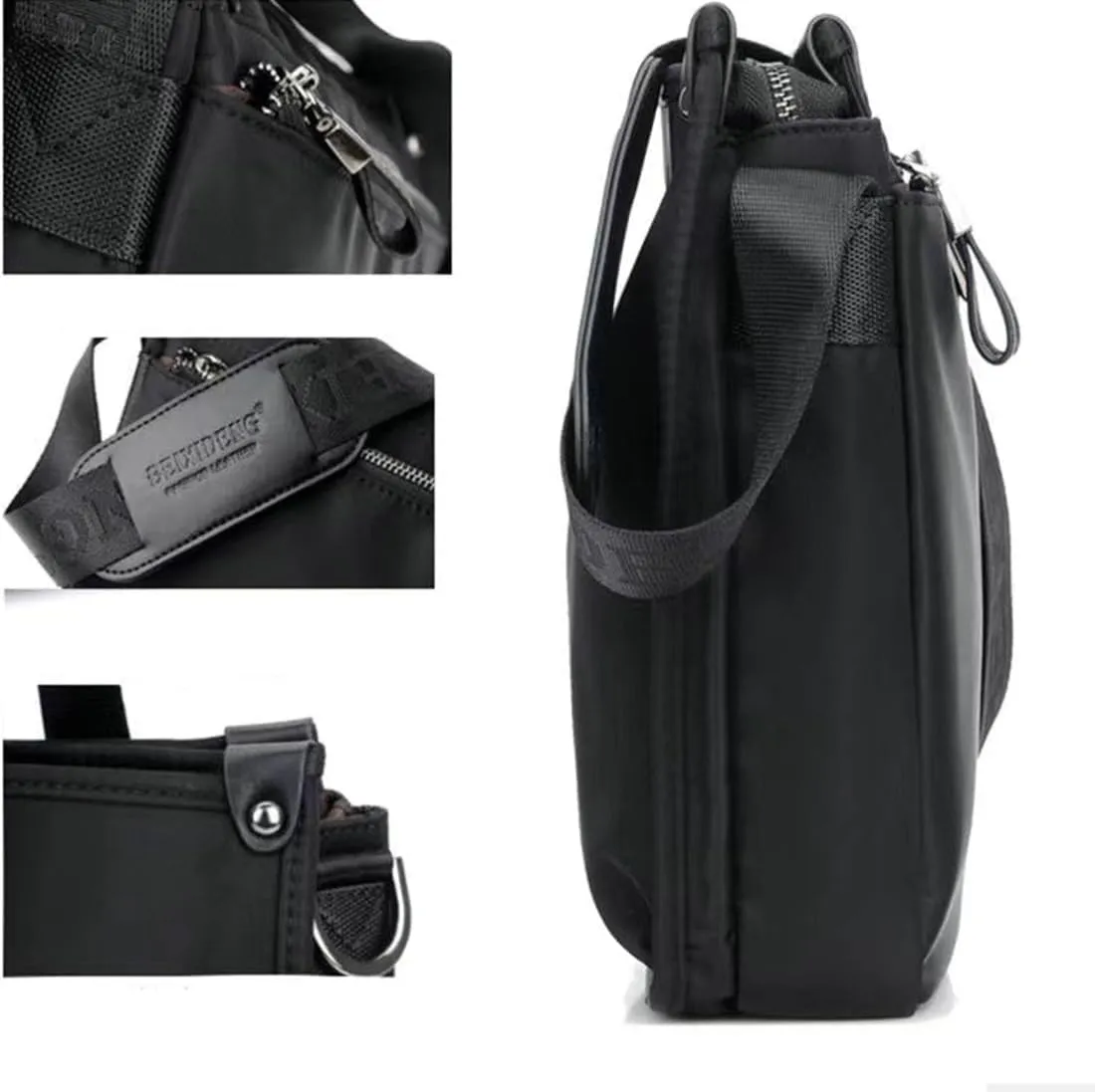 Slouchy PU Leather Crescent Hobo Bags Women Trendy Crossbody Phone Purse Satchels Shoulder Bag Top-handle Nylon Tote Handbag