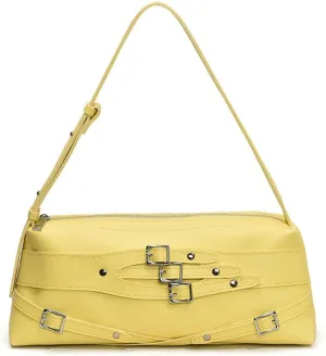 Slouchy Y2K PU Leather Crescent Hobo Bags Women Trendy 90s Crossbody Purse Satchels Shoulder Bag Top-handle Tote Handbag