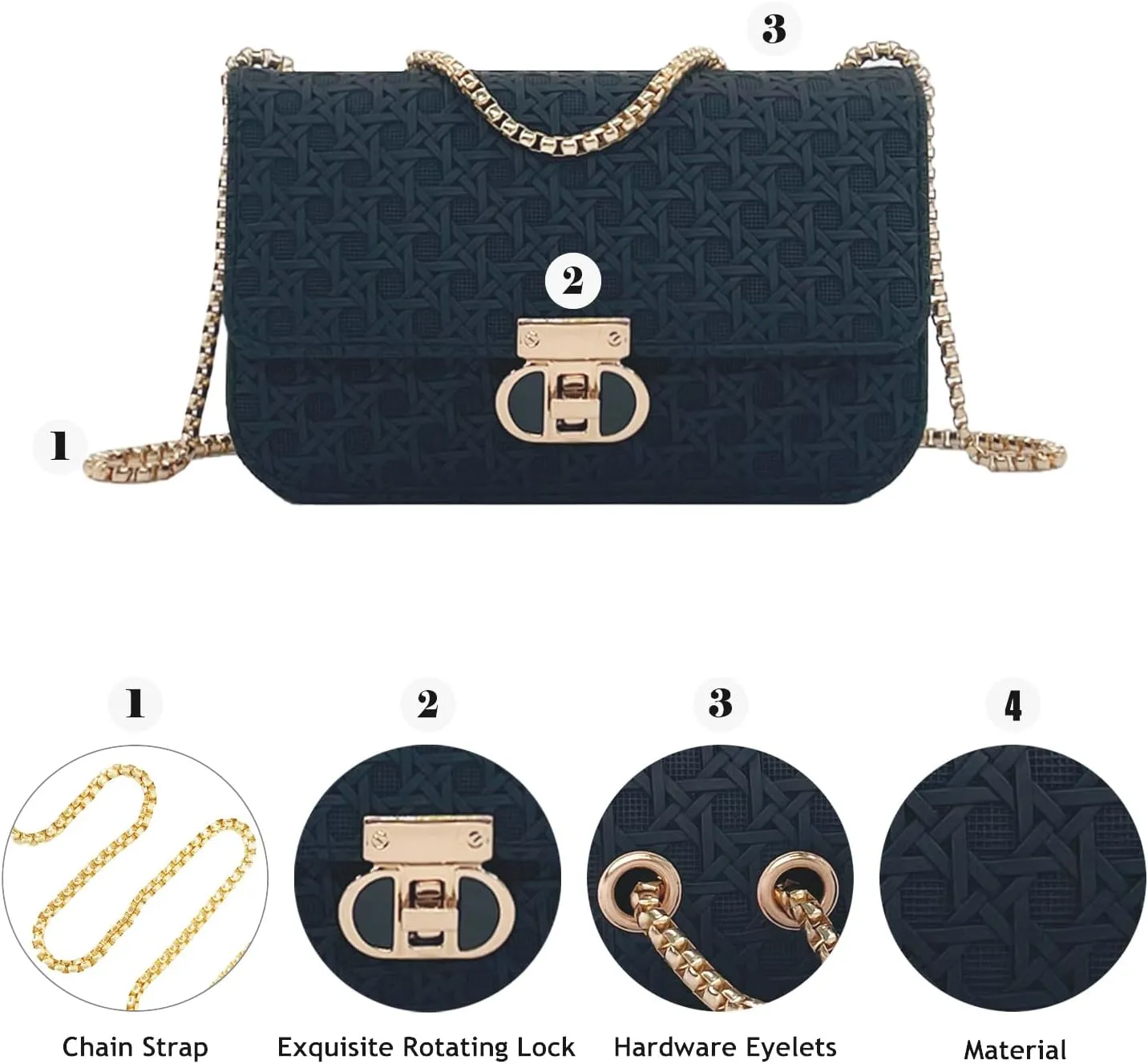 Small Shoulder Bags for Women with Chain Strap,Mini Quilted Embroidery Purses for Women