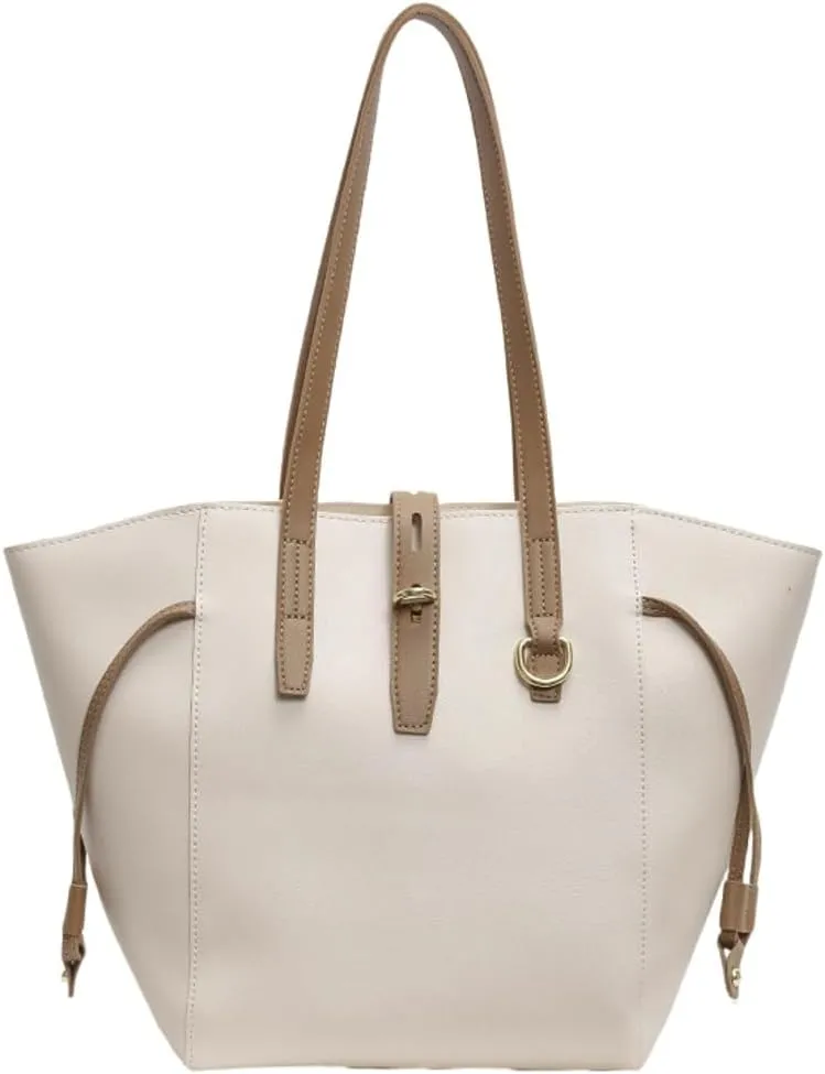 Soft Vegan Leather Bucket Bags for Women Trendy Top Handle Bag with Large Capacity Sling Bags for Daily Life