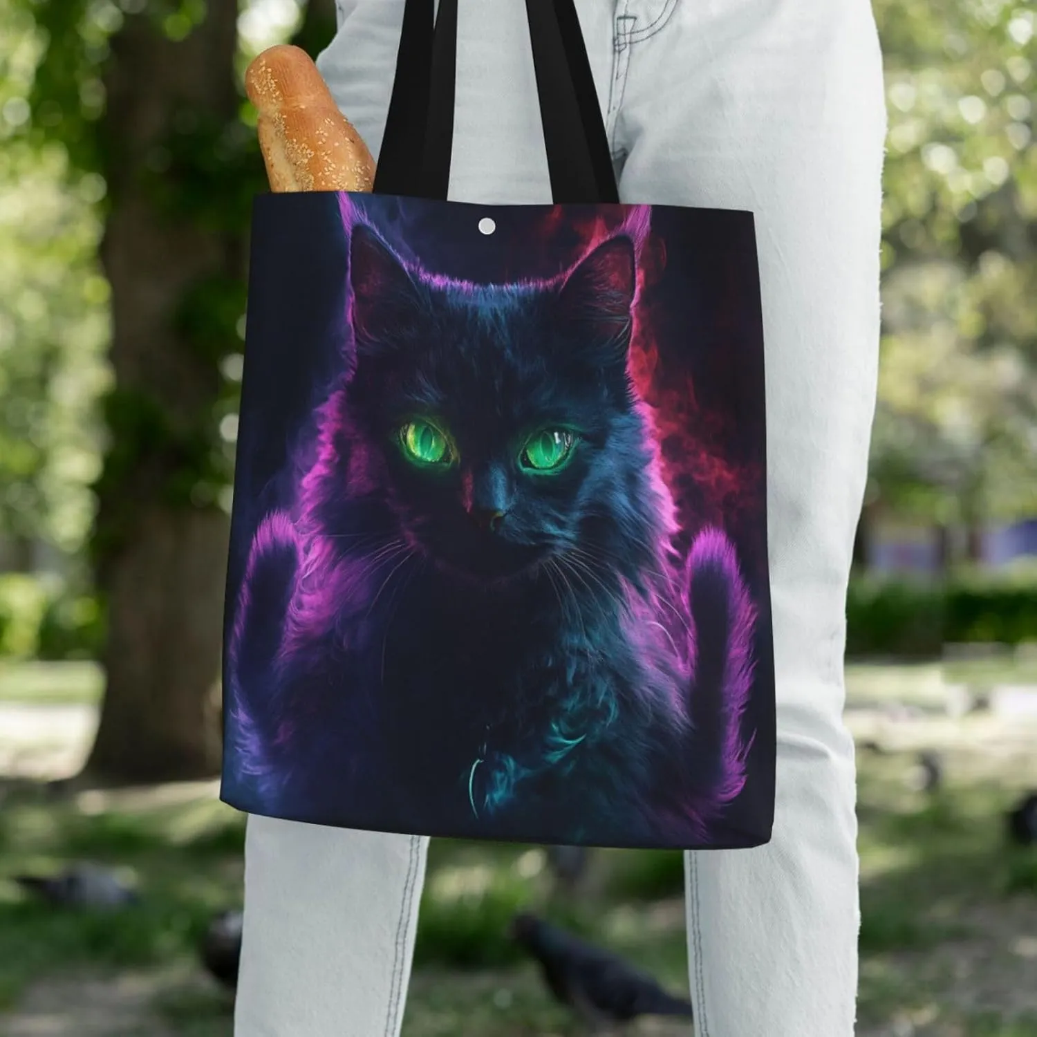 Striped Rainbow Wood Canvas Shoulder Bag Reusable Tote Bag Soft Lightweight Cloth Bags For Women Girls Lady Casual