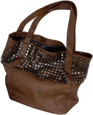 Studded Purse Large Tote Bags for Women Vegan Leather Bag Studded Bag Y2k Purse Gothic Bag
