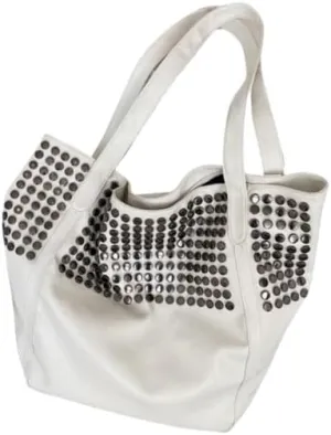 Studded Purse Large Tote Bags for Women Vegan Leather Bag Studded Bag Y2k Purse Gothic Bag