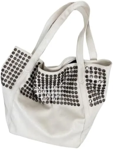 Studded Purse Large Tote Bags for Women Vegan Leather Bag Studded Bag Y2k Purse Gothic Bag