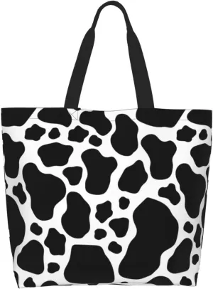 Stylish Print Tote Bag Extra Large Reusable Grocery Shopping Shoulder Tote Bag Portable Storage Handbag