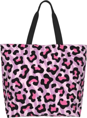 Stylish Print Tote Bag Extra Large Reusable Grocery Shopping Shoulder Tote Bag Portable Storage Handbag