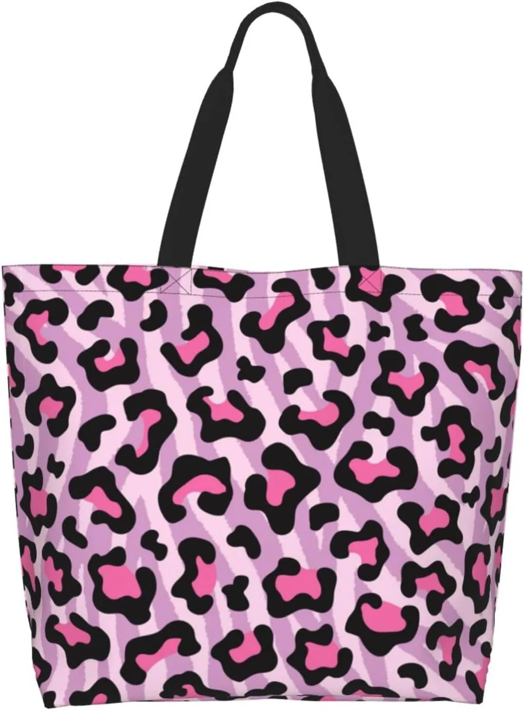 Stylish Print Tote Bag Extra Large Reusable Grocery Shopping Shoulder Tote Bag Portable Storage Handbag