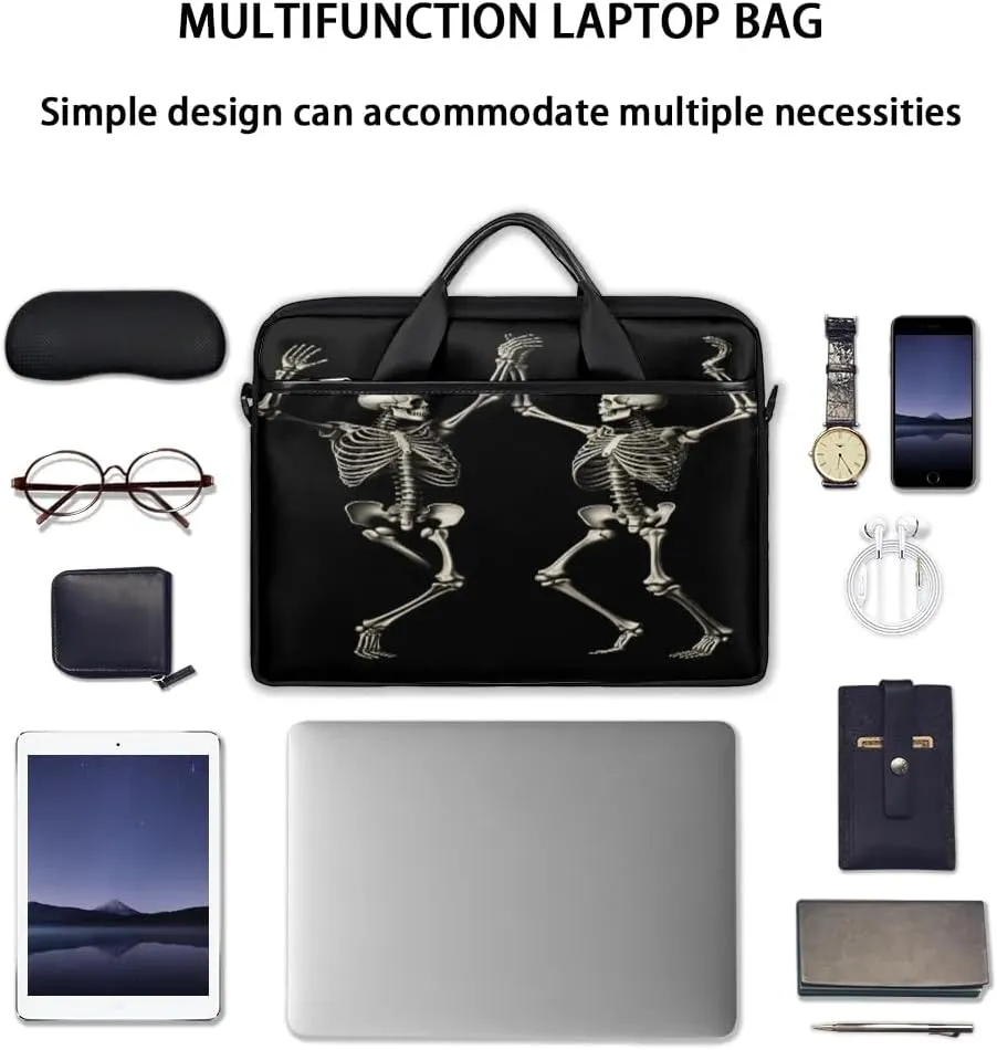 Stylish Skull Rose 15 Inch Laptop Bag Laptop Shoulder Bag Computer Cases for Laptops or Tablets