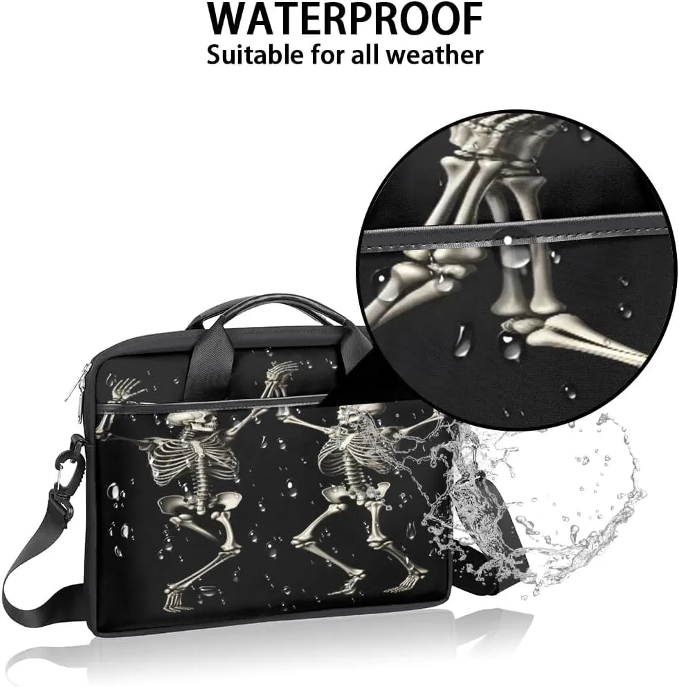 Stylish Skull Rose 15 Inch Laptop Bag Laptop Shoulder Bag Computer Cases for Laptops or Tablets