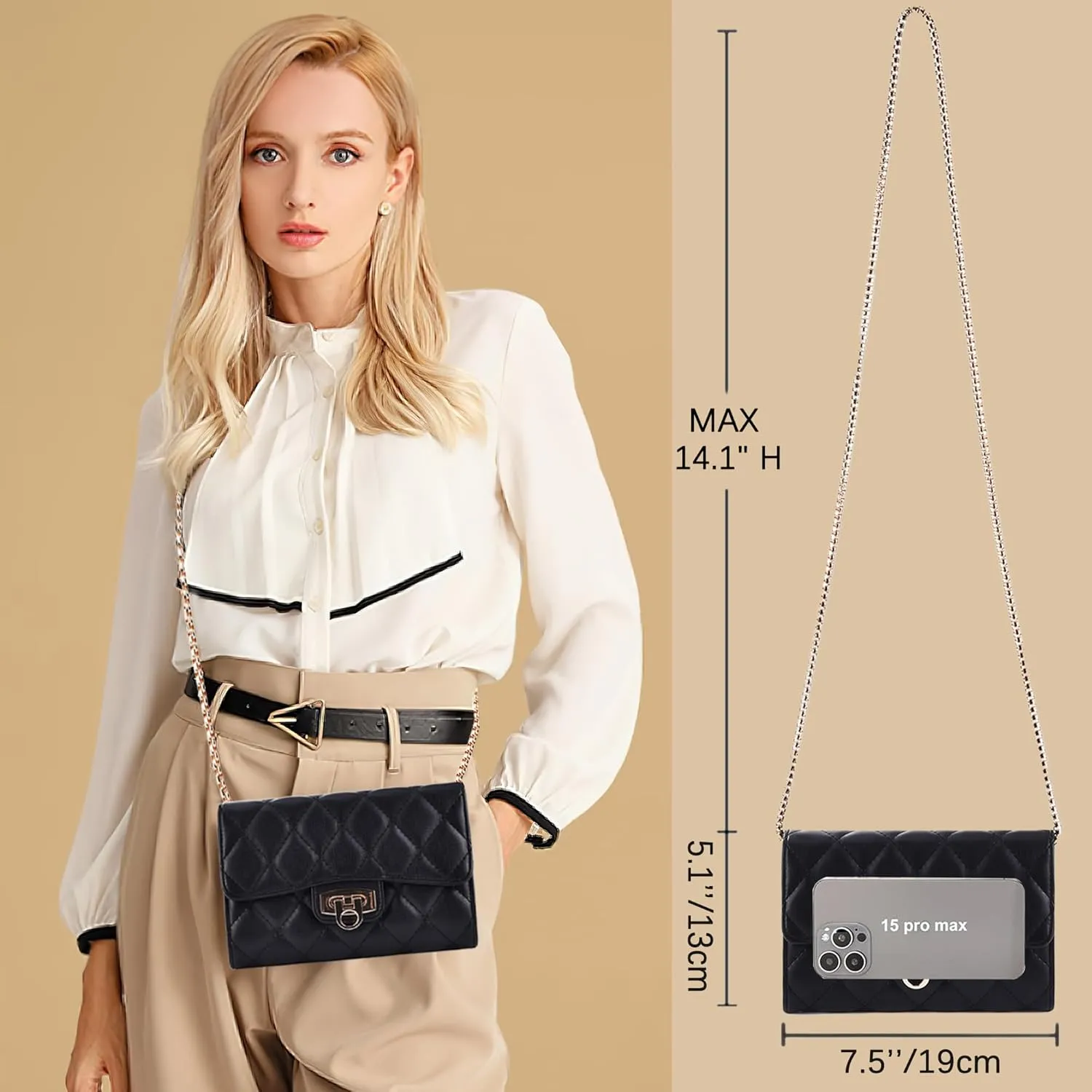 Stylish Small Crossbody Bags for Womencompact mobile wallet with card slot, ideal shoulder bag for travel and day trips