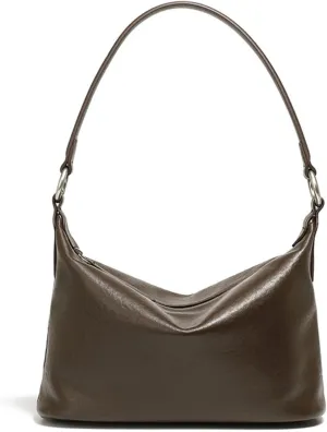 Stylish Soft Leather Shoulder Bags for Women - Lightweight Hobo Crossbody Handbag with 2 Straps for Everyday Use