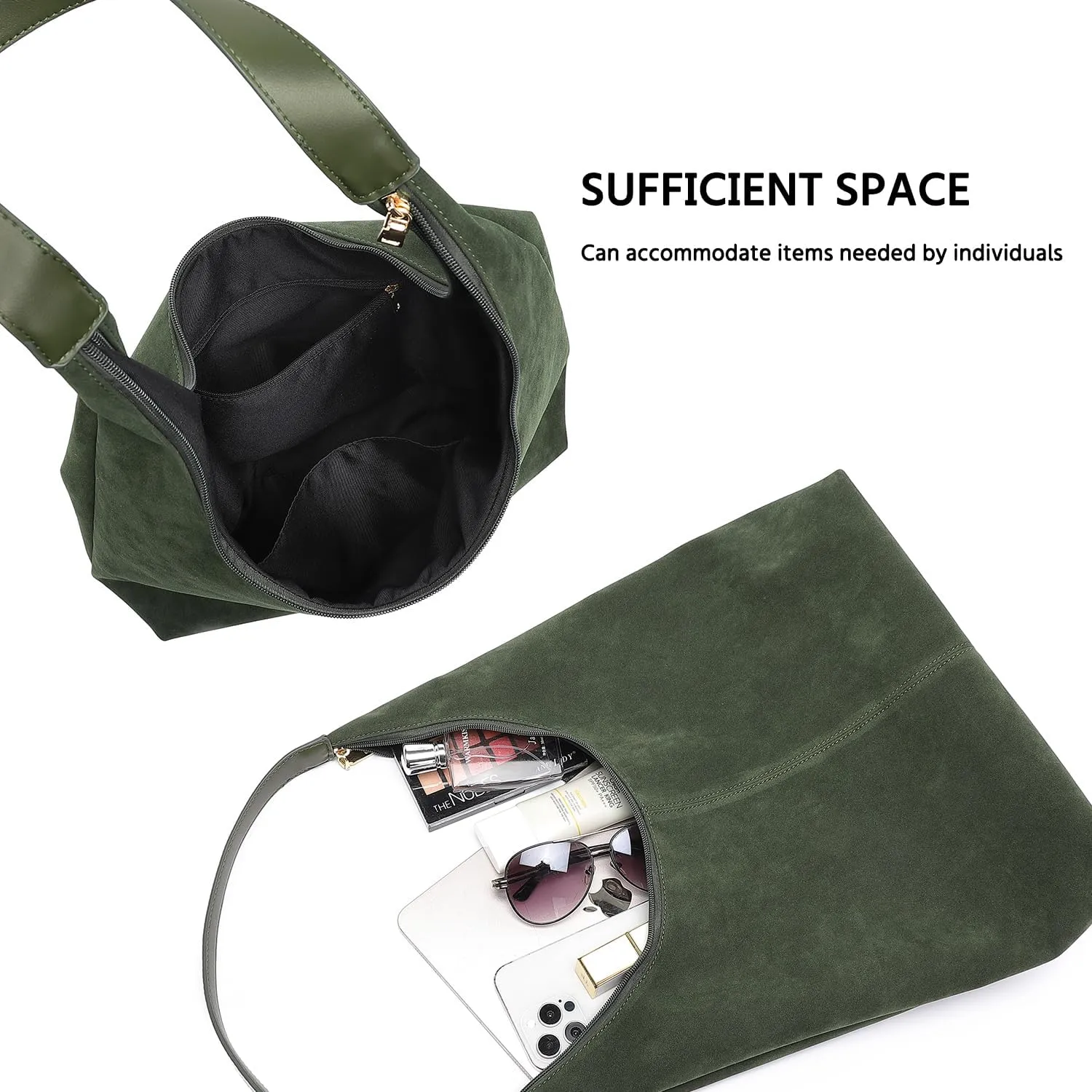 Suede Bag for Women,Suede Tote Bag,Suede Hobo Bags,Suede Handbag,Suede Slouchy Shoulder Bag