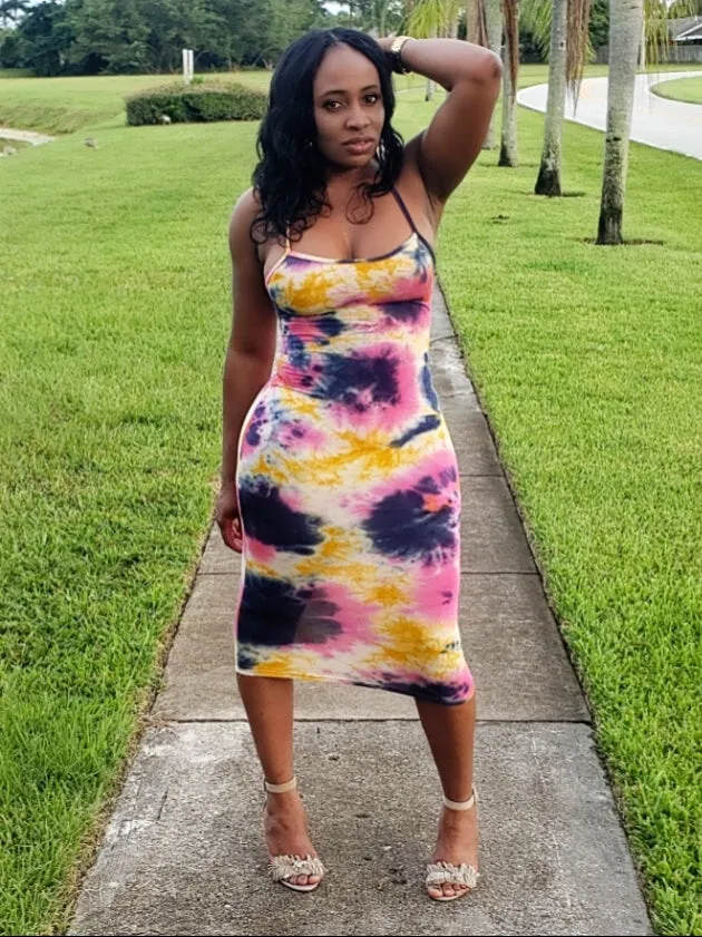 Sunset Tie-Dye Dress