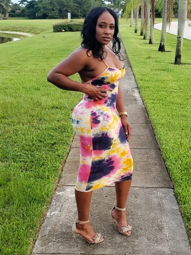 Sunset Tie-Dye Dress