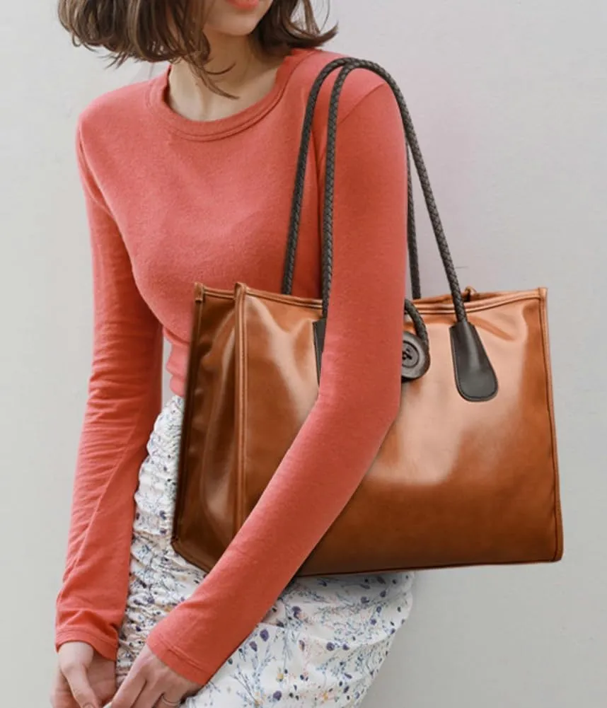 Tote Bag for Women Large Vegan Leather Shoulder Bags Retro Satchel and Purse Stylish Handbag Dating Work Shopping