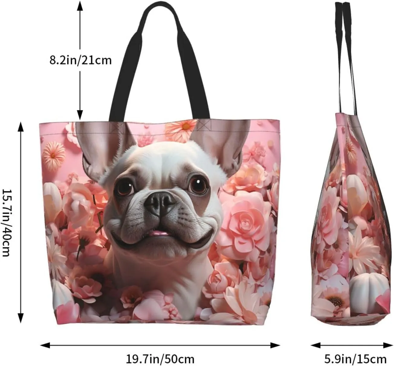 Tote Bag for Women Reusable Grocery Bag Shopping Bag Purple and Pattern Tote Bags Handbag Foldable Shoulder Bag
