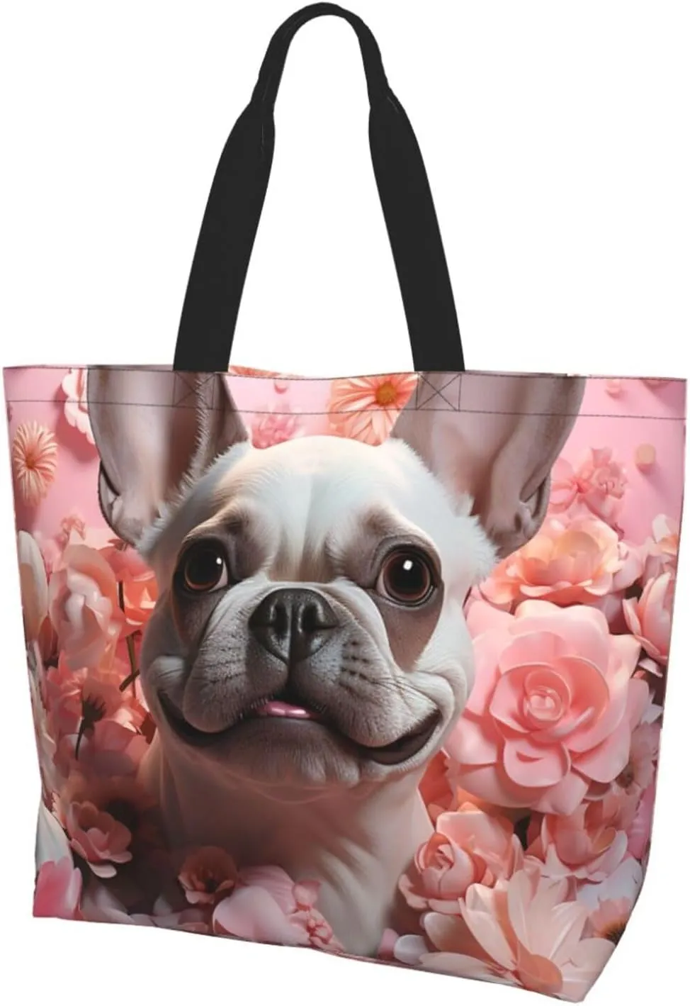Tote Bag for Women Reusable Grocery Bag Shopping Bag Purple and Pattern Tote Bags Handbag Foldable Shoulder Bag