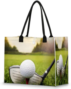 Tote Bag for Women Sport Golf Club Large Beach Bag Reusable Grocery Bags Tote Bag for Work Shopping Travel Beach