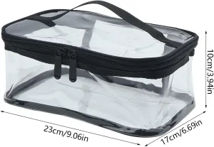 Transparent PVC Makeup Bag Portable Cosmetic Bag Travel Toiletry Pouch Waterproof Storage Home Wash Kit Case